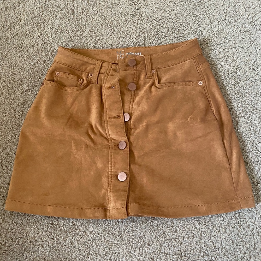 No Boundaries Brown Skirt